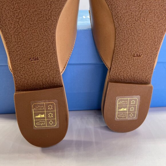 Jack Rogers Penwood Tassel Mule Size 6.5M Sand Leather Backless Slip On Shoes - Picture 15 of 16